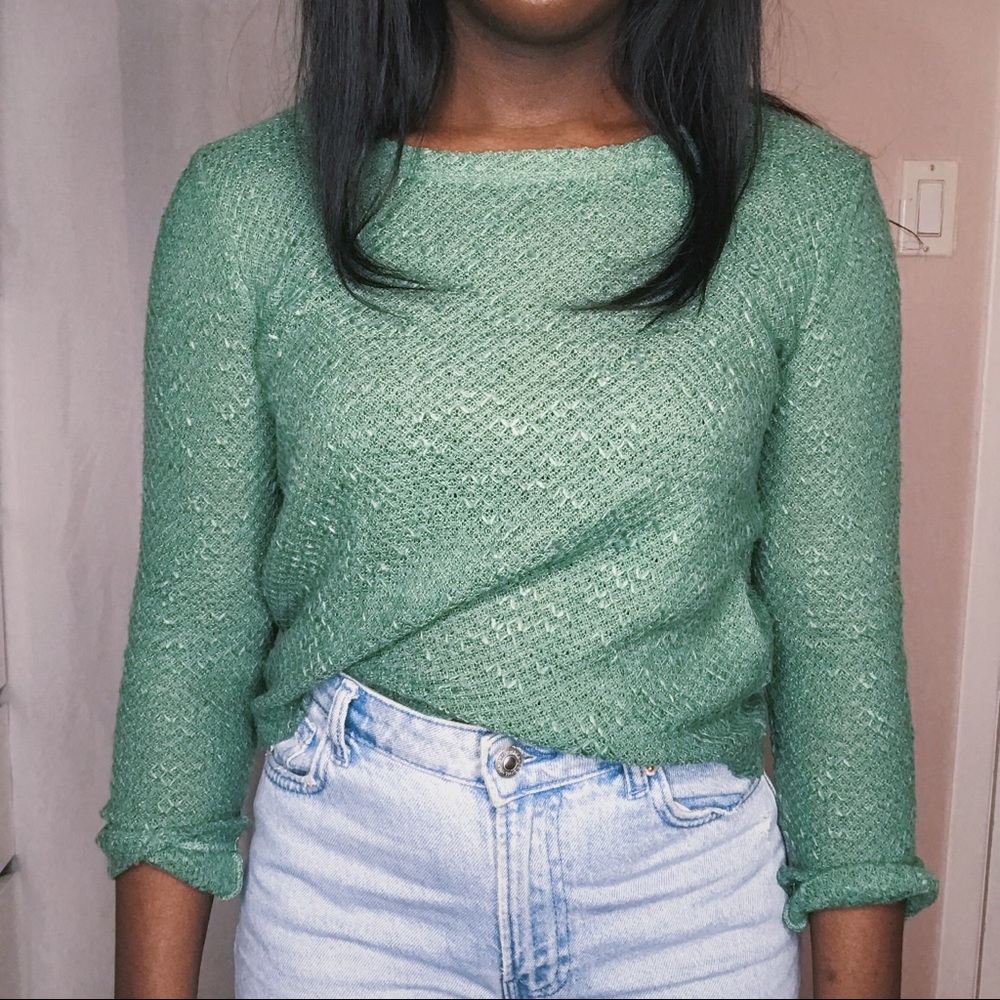 Turquoise Knit Sweater